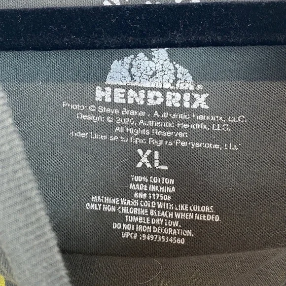 Jimi Hendrix band tee XL 1970 tour graphic t shirt city list rainbow thrashed - Picture 2 of 7